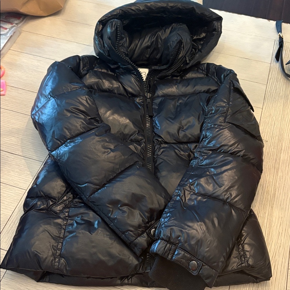 S13 Black Puffer Jacket with Hood